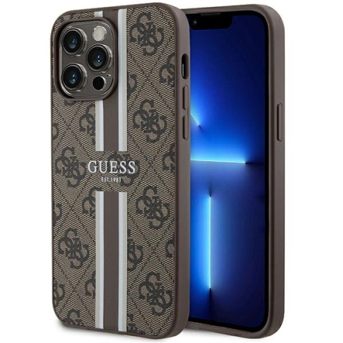 Kup Etui Guess GUHMP15XP4RPSW Apple iPhone 15 Pro Max hardcase 4G Printed Stripes MagSafe brązowy/brown - GUE3323 - {ean13} - Sklep Home Screen
