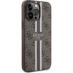 Kup Etui Guess GUHMP15XP4RPSW Apple iPhone 15 Pro Max hardcase 4G Printed Stripes MagSafe brązowy/brown - GUE3323 - {ean13} - Sklep Home Screen