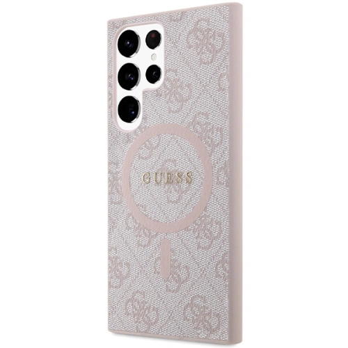 Kup Etui Guess GUHMS24LG4GFRP Samsung Galaxy S24 Ultra hardcase 4G Collection Leather Metal Logo MagSafe růžový/pink - GUE3324 - {ean13} - Sklep Home Screen