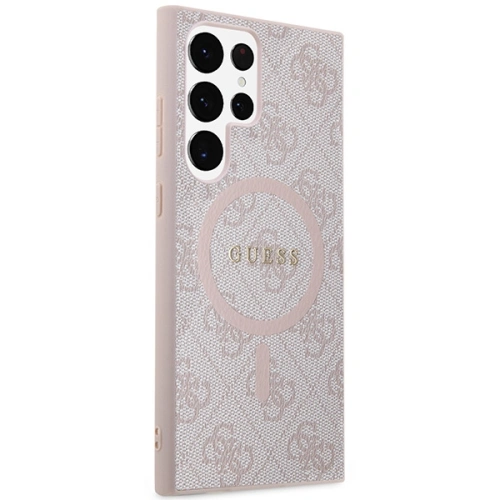 Kup Etui Guess GUHMS24LG4GFRP Samsung Galaxy S24 Ultra hardcase 4G Collection Leather Metal Logo MagSafe růžový/pink - GUE3324 - {ean13} - Sklep Home Screen