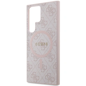 Kup Etui Guess GUHMS24LG4GFRP Samsung Galaxy S24 Ultra hardcase 4G Collection Leather Metal Logo MagSafe różowy/pink - GUE3324 - {ean13} - Sklep Home Screen