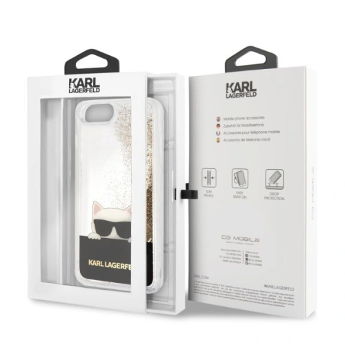 Kup Karl Lagerfeld KLHCI8LCHPEEGO iPhone 7/8 Plus zlatý/hard case Liquid Glitter - KLD085GLD - {ean13} - Sklep Home Screen
