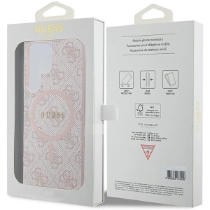 Kup Case Guess GUHMS24LG4GFRP Samsung Galaxy S24 Ultra Hardcase 4G Collection Leder Metall Logo MagSafe rosa/pink - GUE3324 - {ean13} - Sklep Home Screen