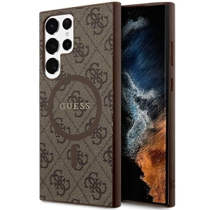 Kup Etui Guess GUHMS24LG4GFRW Samsung Galaxy S24 Ultra hardcase 4G Collection Leather Metal Logo MagSafe hnědý/brown - GUE3325 - {ean13} - Sklep Home Screen