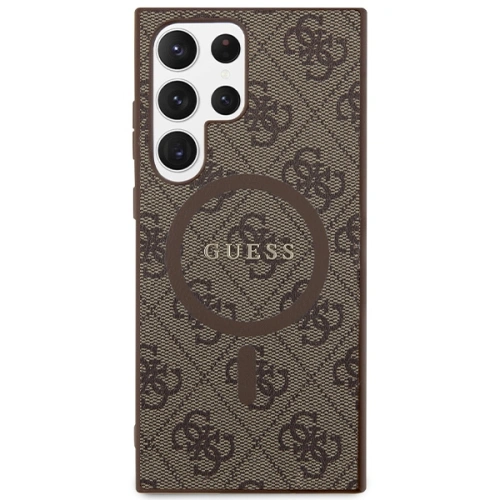 Kup Etui Guess GUHMS24LG4GFRW Samsung Galaxy S24 Ultra hardcase 4G Collection Leather Metal Logo MagSafe hnědý/brown - GUE3325 - {ean13} - Sklep Home Screen