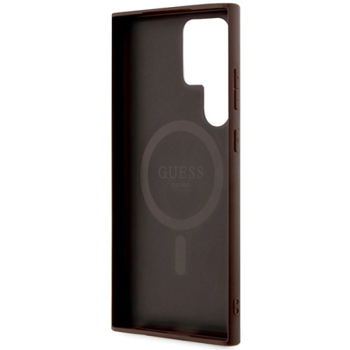 Kup Etui Guess GUHMS24LG4GFRW Samsung Galaxy S24 Ultra hardcase 4G Collection Leather Metal Logo MagSafe hnědý/brown - GUE3325 - {ean13} - Sklep Home Screen