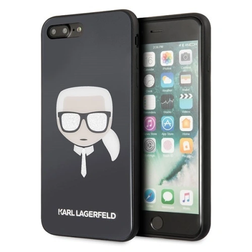 Kup Karl Lagerfeld KLHCI8LDLHBK iPhone 7/8 Plus negru/black Iconic Glitter Karl`s Head - KLD086BLK - {ean13} - Sklep Home Screen