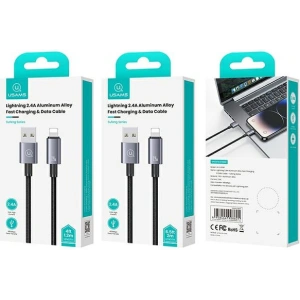 Kup Kabel USAMS US-SJ669 USB-A / Lightning 2,4A 2m Fast Charging stalowy/tarnish - USA1049 - {ean13} - Sklep Home Screen