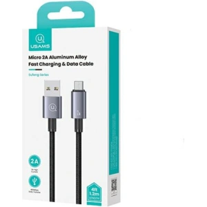 Kup Kabel USAMS US-SJ668 USB-A / Micro-USB 2A 1,2m Fast Charging stalowy/tarnish - USA1050 - {ean13} - Sklep Home Screen