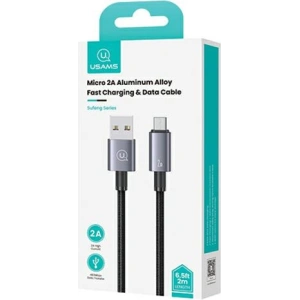 Kup USAMS US-SJ670 USB-A / Micro-USB 2A 2m gyorstöltő kábel acél/szürke - USA1051 - {ean13} - Sklep Home Screen