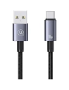 Kabel USAMS US-SJ680 USB-A / USB-C 3A 0,25m Rychlé nabíjení ocelový/rezavý