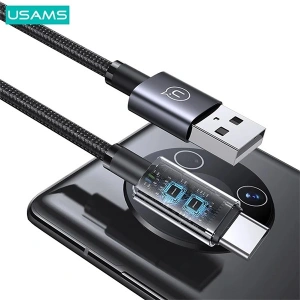 Kup Kabel USAMS US-SJ680 USB-A / USB-C 3A 0,25m Fast Charging stalowy/tarnish - USA1052 - {ean13} - Sklep Home Screen