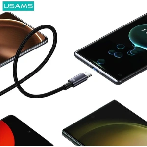 Kup Kabel USAMS US-SJ680 USB-A / USB-C 3A 0,25m Fast Charging stalowy/tarnish - USA1052 - {ean13} - Sklep Home Screen