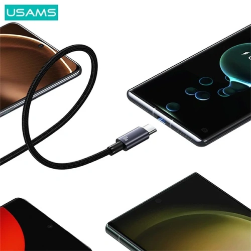 Kup Kabel USAMS US-SJ680 USB-A / USB-C 3A 0,25m Fast Charging stalowy/tarnish - USA1052 - {ean13} - Sklep Home Screen