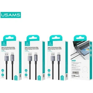 Kup Kabel USAMS US-SJ680 USB-A / USB-C 3A 0,25m Fast Charging stalowy/tarnish - USA1052 - {ean13} - Sklep Home Screen