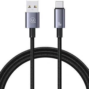 Kup Kabel USAMS US-SJ663 USB-A / USB-C 3A 1,2m Fast Charging stalowy/tarnish - USA1053 - {ean13} - Sklep Home Screen
