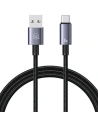 Kabel USAMS US-SJ663 USB-A / USB-C 3A 1,2m Fast Charging stalowy/tarnish