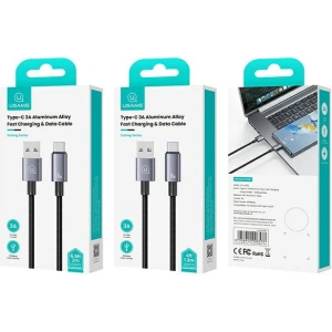 Kup Kabel USAMS US-SJ663 USB-A / USB-C 3A 1,2m Fast Charging stalowy/tarnish - USA1053 - {ean13} - Sklep Home Screen