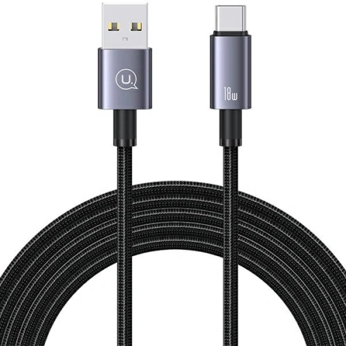 Kup Kabel USAMS US-SJ666 USB-A / USB-C 3A 2m rychlé nabíjení ocelový/rezavý - USA1054 - {ean13} - Sklep Home Screen