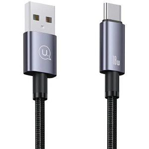 Kup Kabel USAMS US-SJ666 USB-A / USB-C 3A 2m Fast Charging stalowy/tarnish - USA1054 - {ean13} - Sklep Home Screen