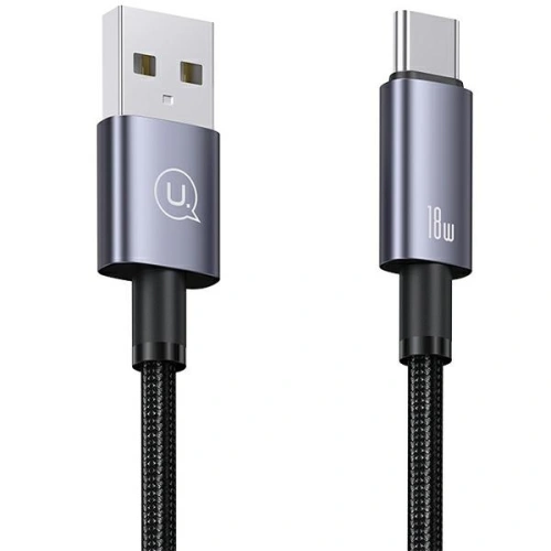 Kup Kabel USAMS US-SJ666 USB-A / USB-C 3A 2m rychlé nabíjení ocelový/rezavý - USA1054 - {ean13} - Sklep Home Screen