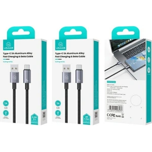 Kup Kabel USAMS US-SJ666 USB-A / USB-C 3A 2m Fast Charging stalowy/tarnish - USA1054 - {ean13} - Sklep Home Screen
