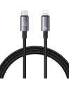 Kabel USAMS US-SJ662 USB-C / Lightning 30W 1,2m Rychlé nabíjení ocelový/černý
