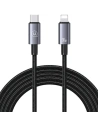 USAMS US-SJ665 USB-C / Lightning 30W 2m Gyors Töltő Kábel acél/szürke