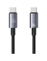 Cablu USAMS US-SJ678 USB-C / USB-C 60W 0,25m Încărcare rapidă oțel/întunecat