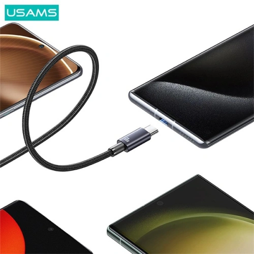 Kup Kabel USAMS US-SJ678 USB-C / USB-C 60W 0,25m Fast Charging stalowy/tarnish - USA1057 - {ean13} - Sklep Home Screen