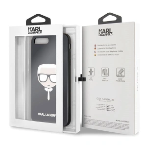 Karl Lagerfeld KLHCI8LDLHBK iPhone 7/8 Plus černý/black Iconic Glitter Karl`s Head
