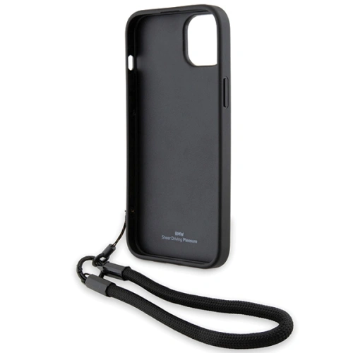 Kup Case BMW BMHCP15S23RMRLK Apple iPhone 15 / 14 / 13 Hardcase Signature Leather Wordmark Cord schwarz/black - BMW611 - {ean13} - Sklep Home Screen