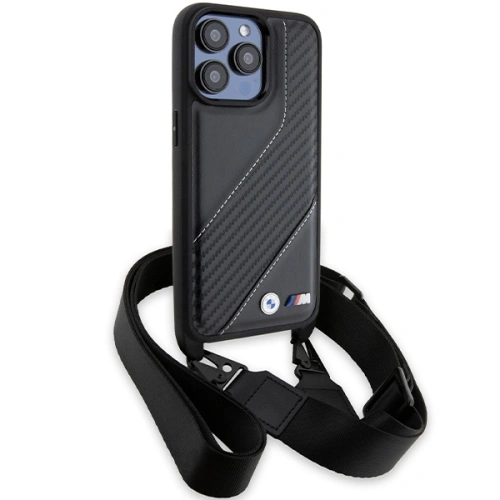 Kup Etui BMW BMHCP15X23PSCCK Apple iPhone 15 Pro Max hardcase M Edition Carbon Stripe & Strap negru/black - BMW612 - {ean13} - Sklep Home Screen