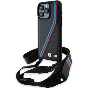Kup Etui BMW BMHCP15X23PSVTK Apple iPhone 15 Pro Max hardcase M Edition Carbon Tricolor Lines & Strap negru/black - BMW613 - {ean13} - Sklep Home Screen
