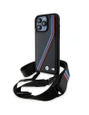 Etui BMW BMHCP15X23PSVTK Apple iPhone 15 Pro Max hardcase M Edition Carbon Tricolor Lines & Strap černý/black