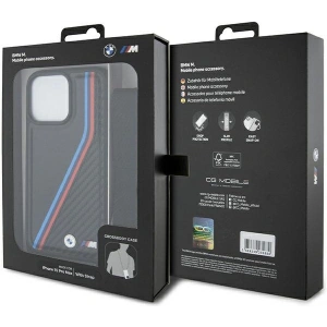 Kup Etui BMW BMHCP15X23PSVTK Apple iPhone 15 Pro Max hardcase M Edition Carbon Tricolor Lines & Strap černý/black - BMW613 - {ean13} - Sklep Home Screen