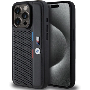 Kup Etui BMW BMHCP15X23PUPVK Apple iPhone 15 Pro Max hardcase Perforated Tricolor Line negru/black - BMW614 - {ean13} - Sklep Home Screen