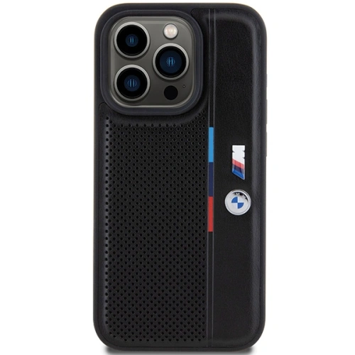 Kup Case BMW BMHCP15X23PUPVK Apple iPhone 15 Pro Max Hardcase Perforated Tricolor Line schwarz/black - BMW614 - {ean13} - Sklep Home Screen