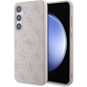 Kup Case Guess GUHMS24MG4GFRP Samsung Galaxy S24+ Plus Hardcase 4G Collection Leder Metall-Logo MagSafe rosa/pink - GUE3326 - {ean13} - Sklep Home Screen