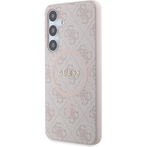 Kup Etui Guess GUHMS24MG4GFRP Samsung Galaxy S24+ Plus hardver tok 4G Gyűjtemény Bőr Fém Logó MagSafe rózsaszín/pink - GUE3326 - {ean13} - Sklep Home Screen