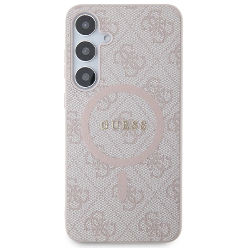 Kup Case Guess GUHMS24MG4GFRP Samsung Galaxy S24+ Plus Hardcase 4G Collection Leder Metall-Logo MagSafe rosa/pink - GUE3326 - {ean13} - Sklep Home Screen