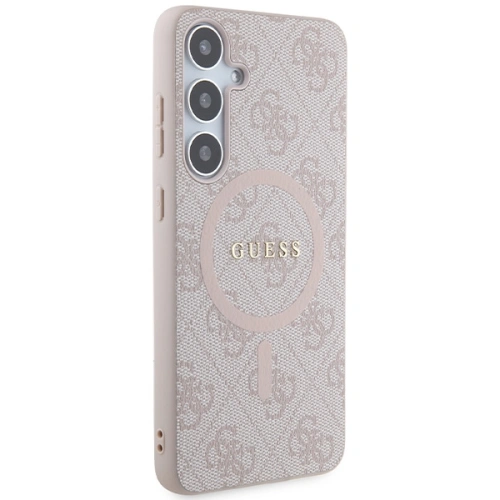 Kup Case Guess GUHMS24MG4GFRP Samsung Galaxy S24+ Plus Hardcase 4G Collection Leder Metall-Logo MagSafe rosa/pink - GUE3326 - {ean13} - Sklep Home Screen