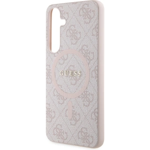 Kup Etui Guess GUHMS24MG4GFRP Samsung Galaxy S24+ Plus hardver tok 4G Gyűjtemény Bőr Fém Logó MagSafe rózsaszín/pink - GUE3326 - {ean13} - Sklep Home Screen