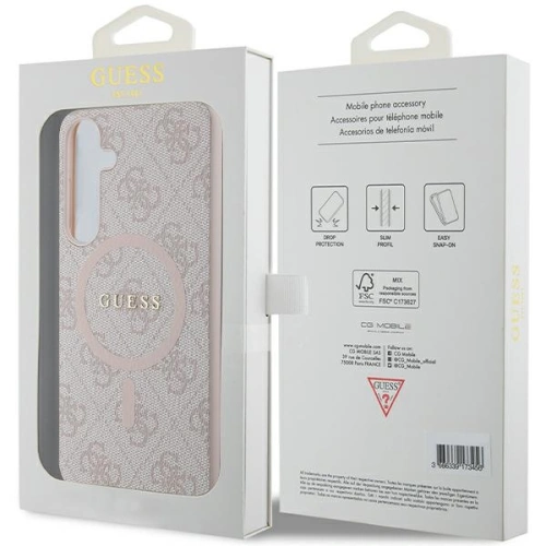 Kup Case Guess GUHMS24MG4GFRP Samsung Galaxy S24+ Plus Hardcase 4G Collection Leder Metall-Logo MagSafe rosa/pink - GUE3326 - {ean13} - Sklep Home Screen