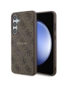 Case Guess GUHMS24MG4GFRW Samsung Galaxy S24+ Plus Hartschale 4G Collection Leder Metall-Logo MagSafe braun/brown