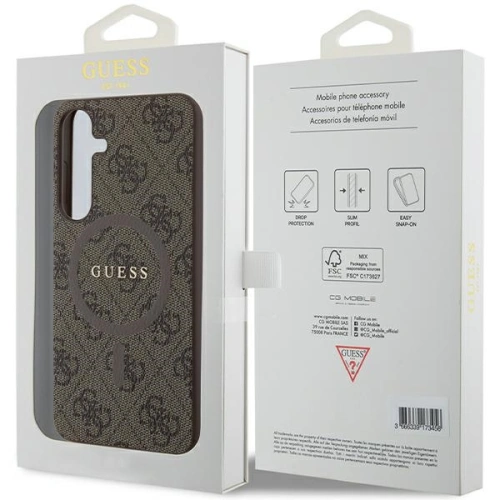Kup Etui Guess GUHMS24MG4GFRW Samsung Galaxy S24+ Plus hardcase 4G Collection Leather Metal Logo MagSafe brązowy/brown - GUE3327 - {ean13} - Sklep Home Screen