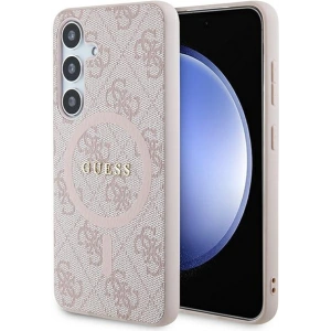 Kup Etui Guess GUHMS24SG4GFRP Samsung Galaxy S24 kemény tok 4G Collection Bőr Fém Logó MagSafe rózsaszín/pink - GUE3328 - {ean13} - Sklep Home Screen