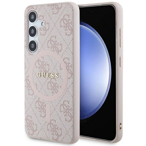 Kup Etui Guess GUHMS24SG4GFRP Samsung Galaxy S24 hardcase Colecția 4G Piele Metal Logo MagSafe roz/pink - GUE3328 - {ean13} - Sklep Home Screen