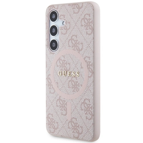 Kup Etui Guess GUHMS24SG4GFRP Samsung Galaxy S24 hardcase Colecția 4G Piele Metal Logo MagSafe roz/pink - GUE3328 - {ean13} - Sklep Home Screen