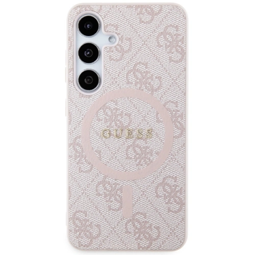 Kup Etui Guess GUHMS24SG4GFRP Samsung Galaxy S24 hardcase Colecția 4G Piele Metal Logo MagSafe roz/pink - GUE3328 - {ean13} - Sklep Home Screen